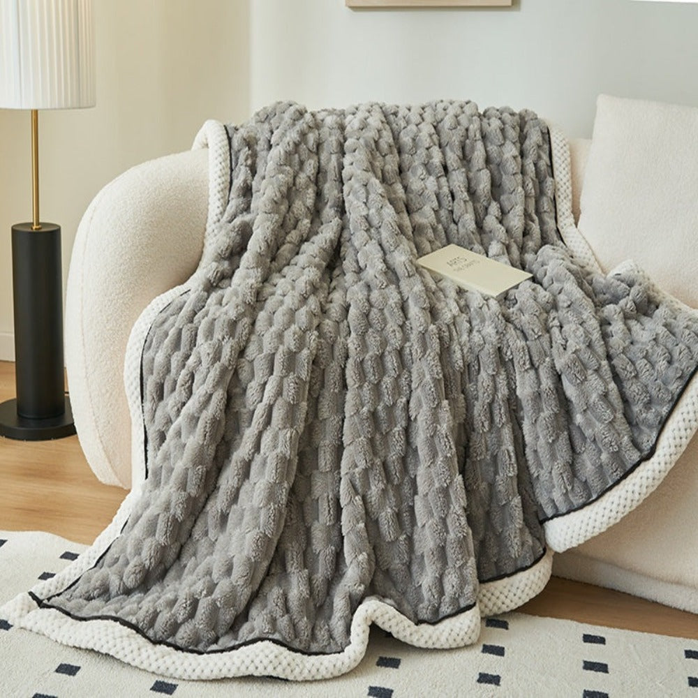 Plush Soft Fuzzy Blanket Cosy Throw