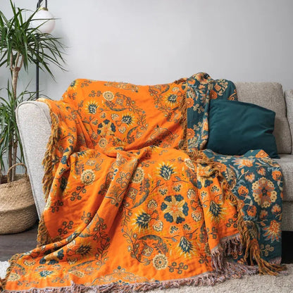 Classic Pattern Double Sided Throw Blanket