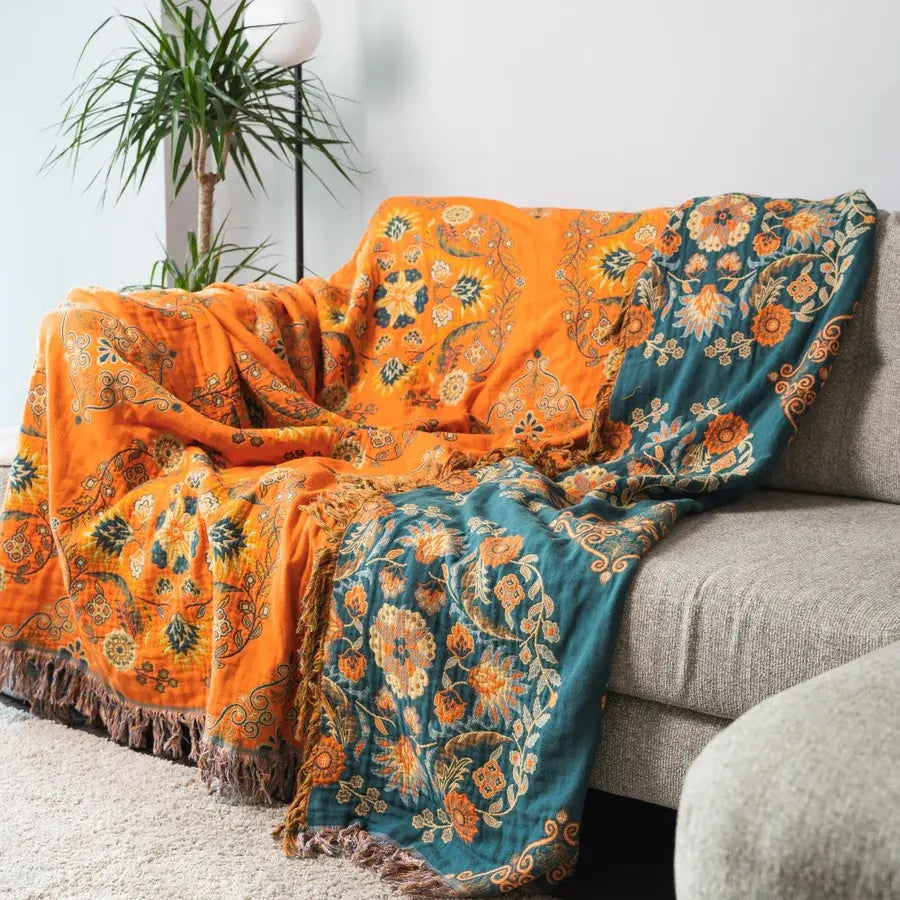 Classic Pattern Double Sided Throw Blanket