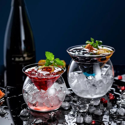Luxury Clear Ice Martini Cocktail Glass