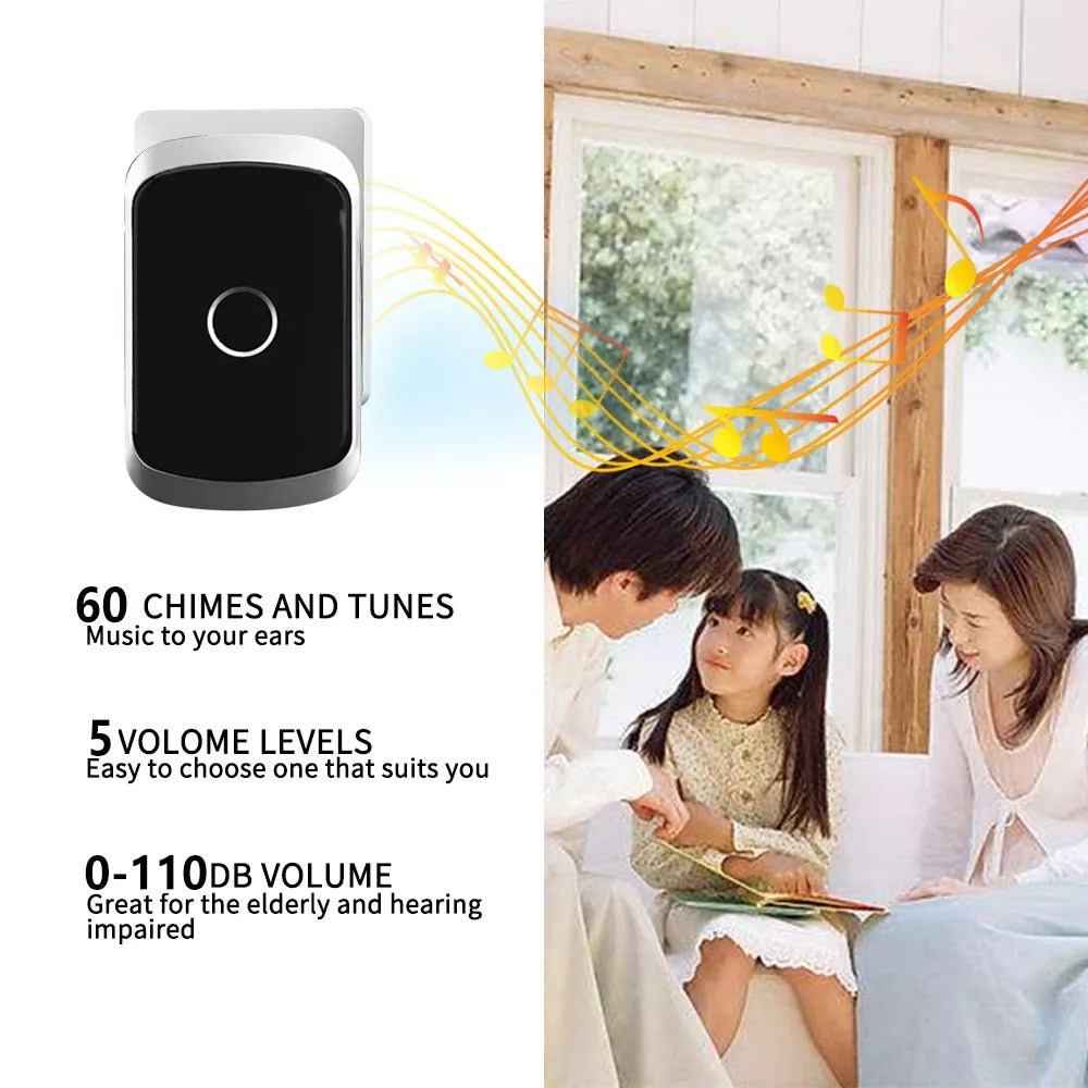 Easy Install Wireless Doorbell with LED Light