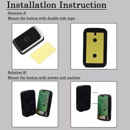 Easy Install Wireless Doorbell with LED Light