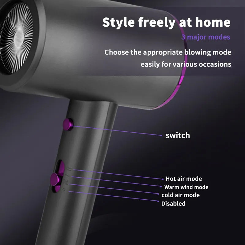 Portable Pro Hair Dryer with Attachments