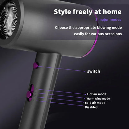 Portable Pro Hair Dryer with Attachments