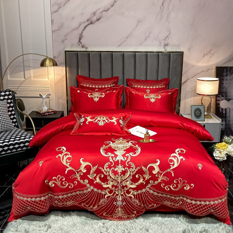 Soft Teal Peacock Pattern Bedding Set