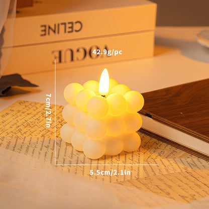 Frosty Glow LED Candle in Snowflake Style - Fesara