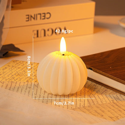 Frosty Glow LED Candle in Snowflake Style