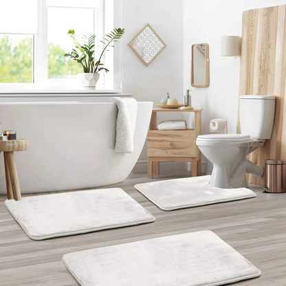 Soft Memory Foam Bath Mat Non Slip Set