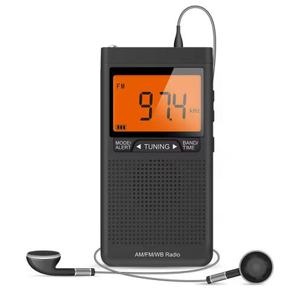 Compact AM/FM Handheld Radio with Weather Alert - Fesara