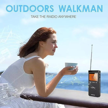 Compact AM/FM Handheld Radio with Weather Alert
