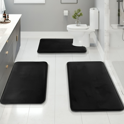 Soft Memory Foam Bath Mat Non Slip Set