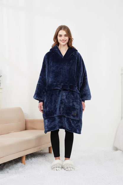 Cozy Electric Hooded Blanket for Warm Comfort
