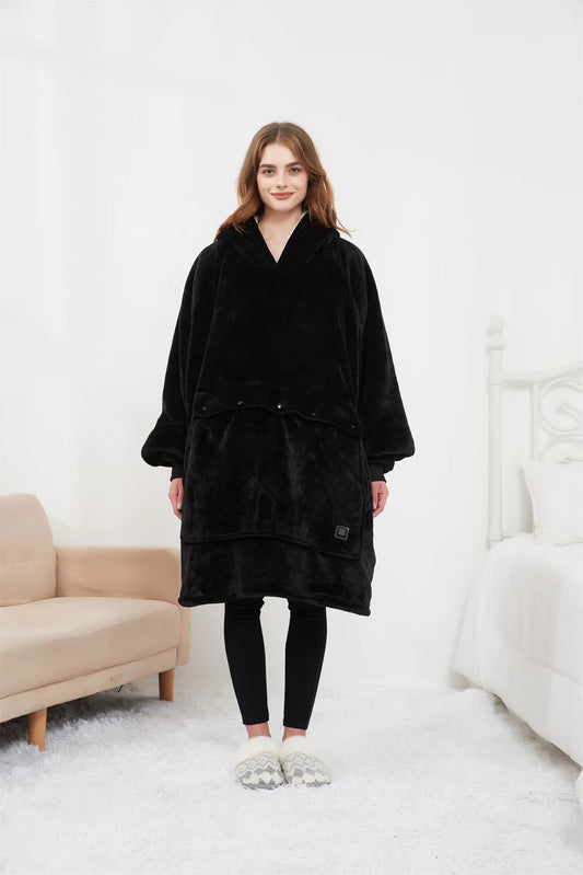 Cozy Electric Hooded Blanket for Warm Comfort - Fesara