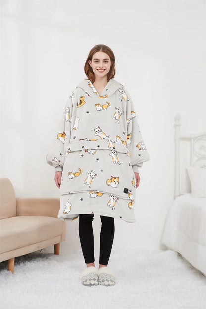 Cozy Electric Hooded Blanket for Warm Comfort