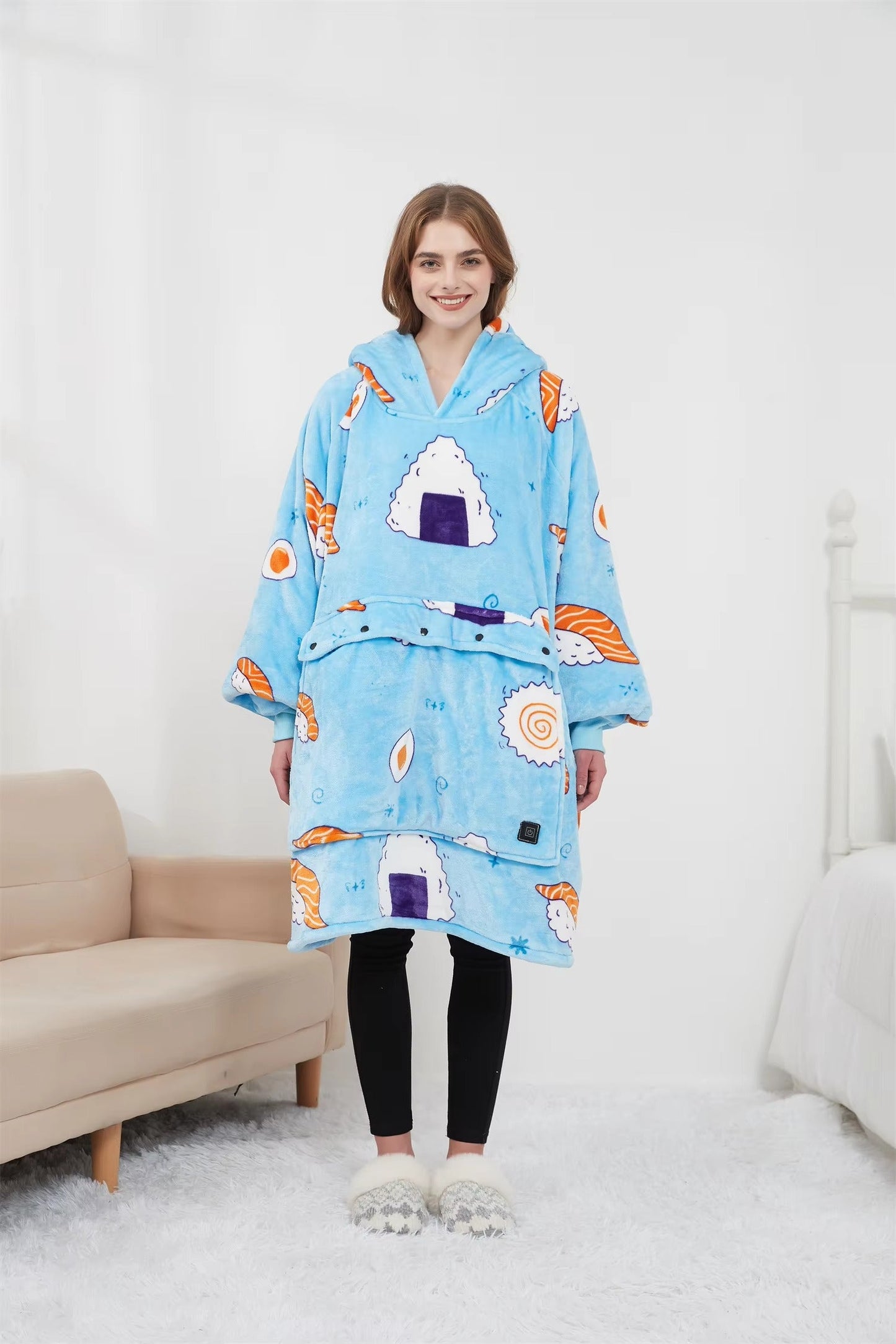 Cozy Electric Hooded Blanket for Warm Comfort
