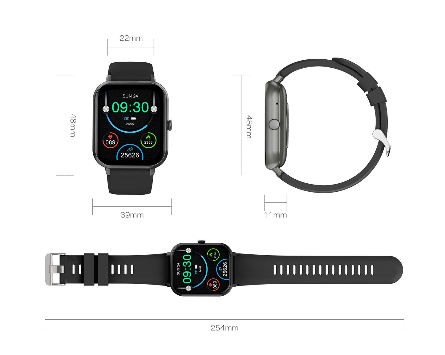 Fitness Smartwatch with HR Tracker and Multi Sport Modes