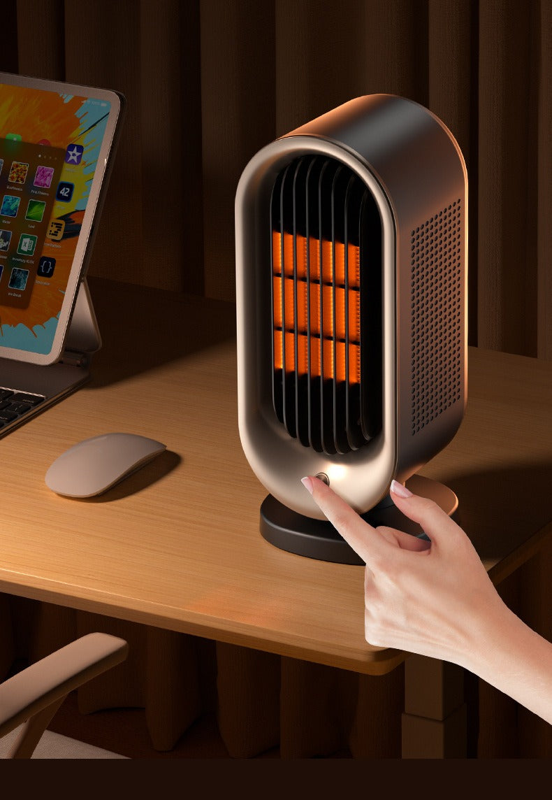 Compact Warm Electric Space Heater with Oscillation