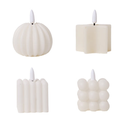 Frosty Glow LED Candle in Snowflake Style
