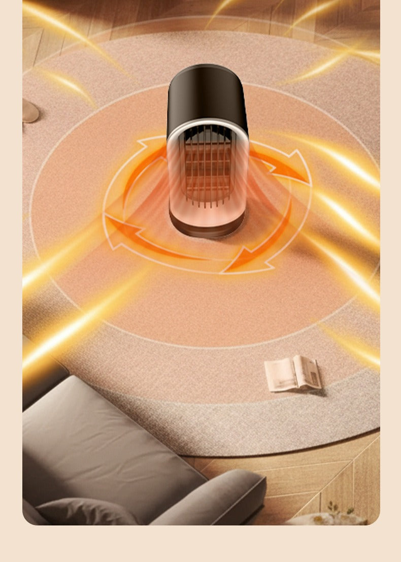 Compact Warm Electric Space Heater with Oscillation