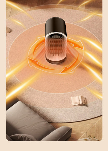 Compact Warm Electric Space Heater with Oscillation