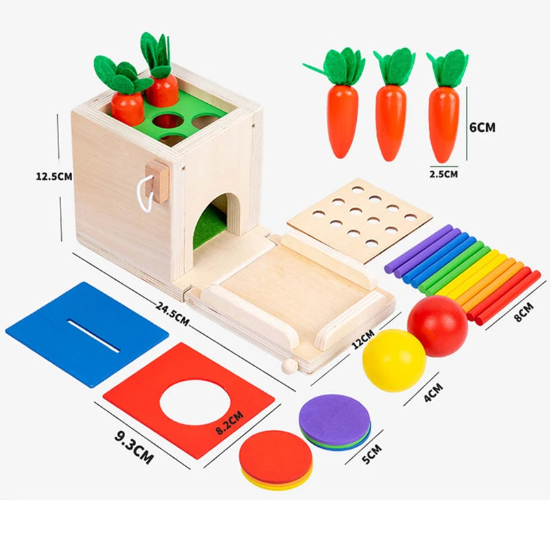 Wooden Learning Activity Box for Kids
