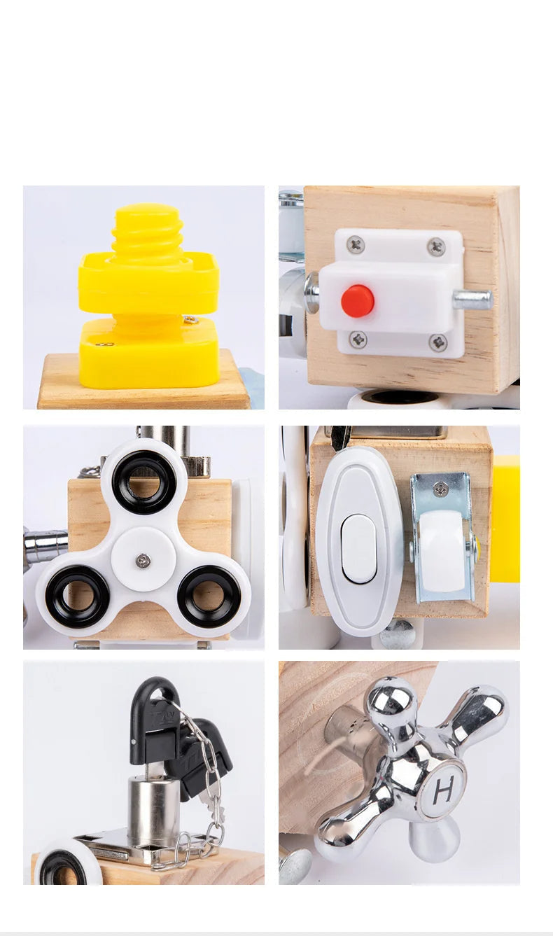 Educational Wooden Activity Cube Toy