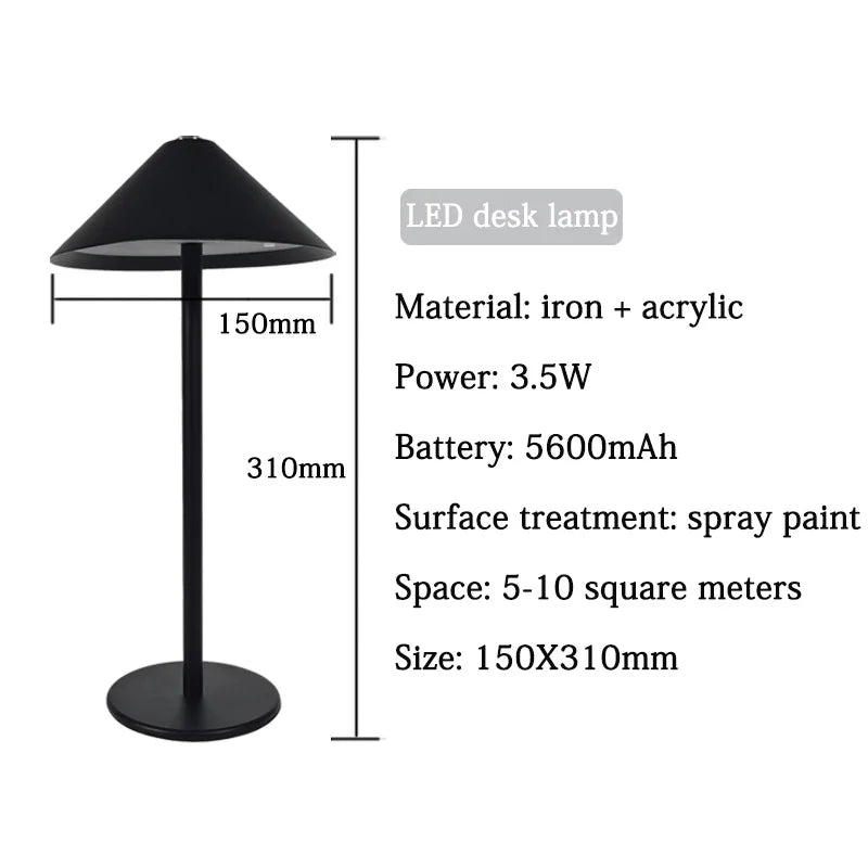Modern Wireless Office Lamp with Adjustable Brightness