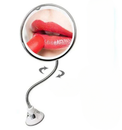 LED Illuminated Wall Mirror with Adjustable Arm