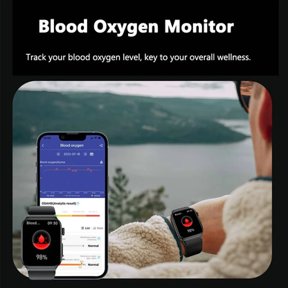 Advanced Fitness Smartwatch with Heart Rate and Glucose Monitor