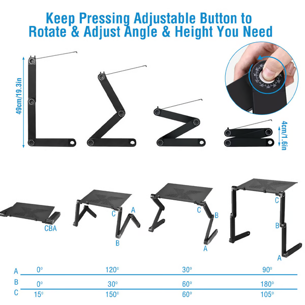Compact Adjustable Laptop Riser Stand