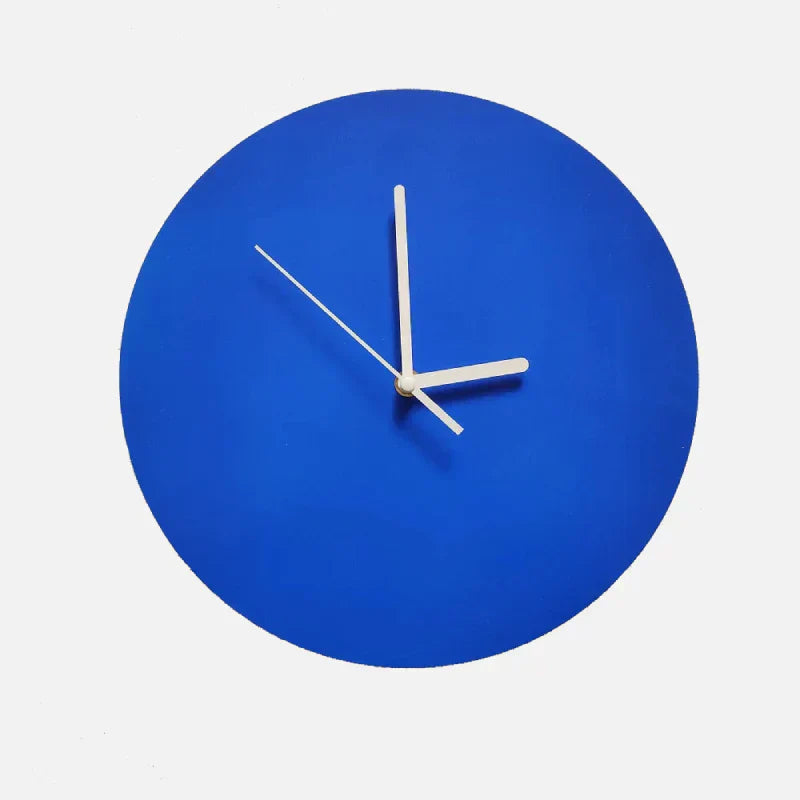 Simple Navy Wall Clock – Quiet Modern Quartz Timepiece - Fesara