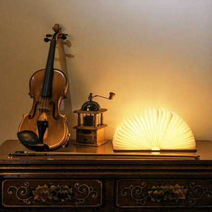 Rustic Wooden LED Table Lamp
