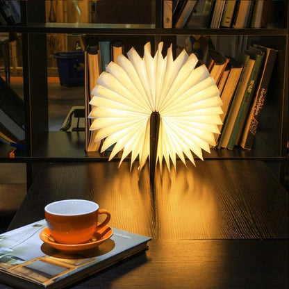 Rustic Wooden LED Table Lamp