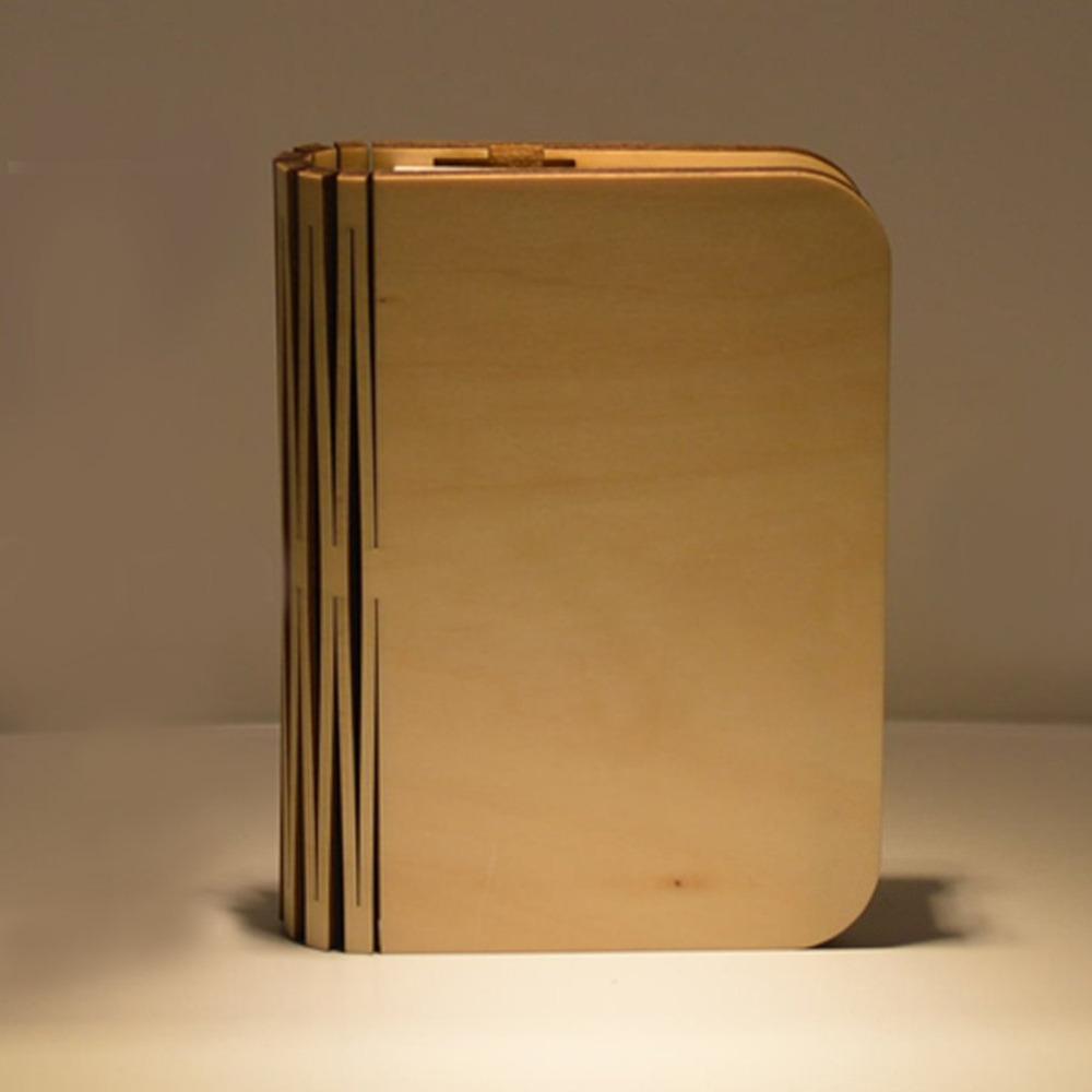 Rustic Wooden LED Table Lamp