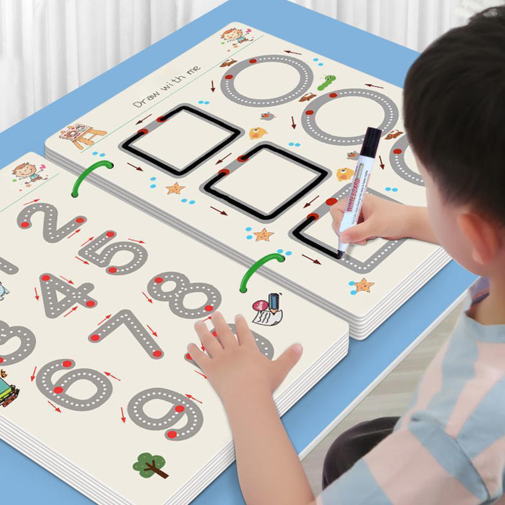 Washable Children's Educational Writing Pad - Fesara