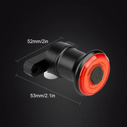 Bright Bike Rear Light with Brake Sensor - Rechargeable Waterproof
