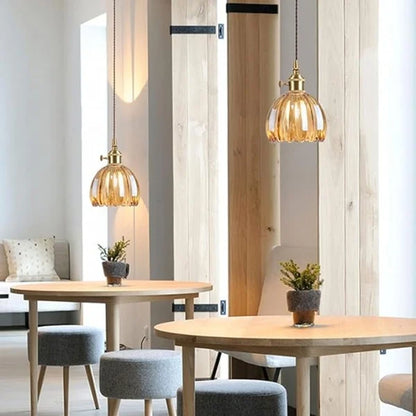 Vintage Style Glass Pendant Ceiling Light