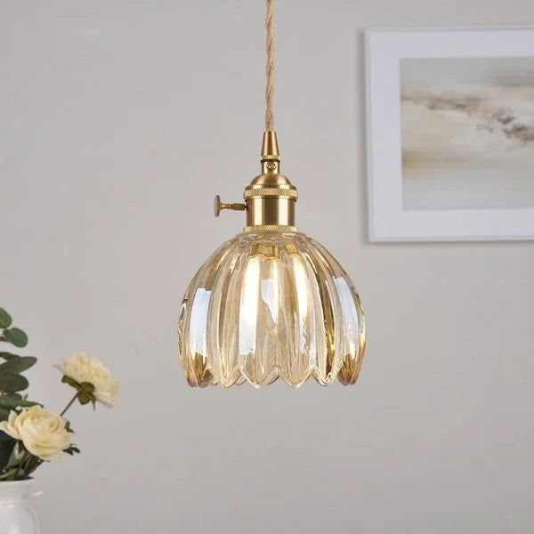 Vintage Style Glass Pendant Ceiling Light