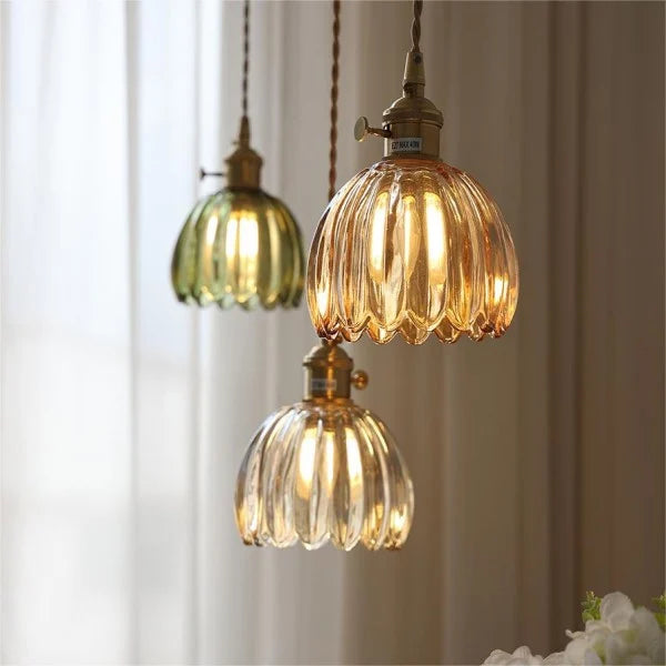 Vintage Style Glass Pendant Ceiling Light