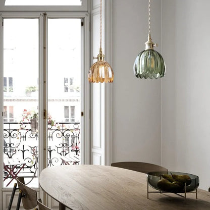 Vintage Style Glass Pendant Ceiling Light