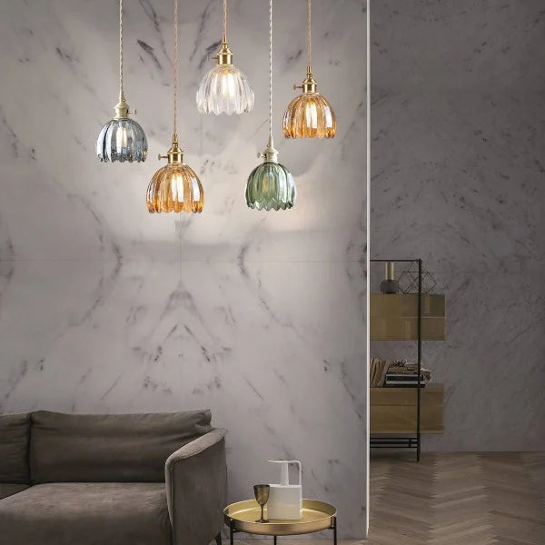 Vintage Style Glass Pendant Ceiling Light