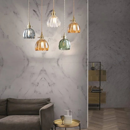 Vintage Style Glass Pendant Ceiling Light