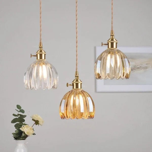 Vintage Style Glass Pendant Ceiling Light