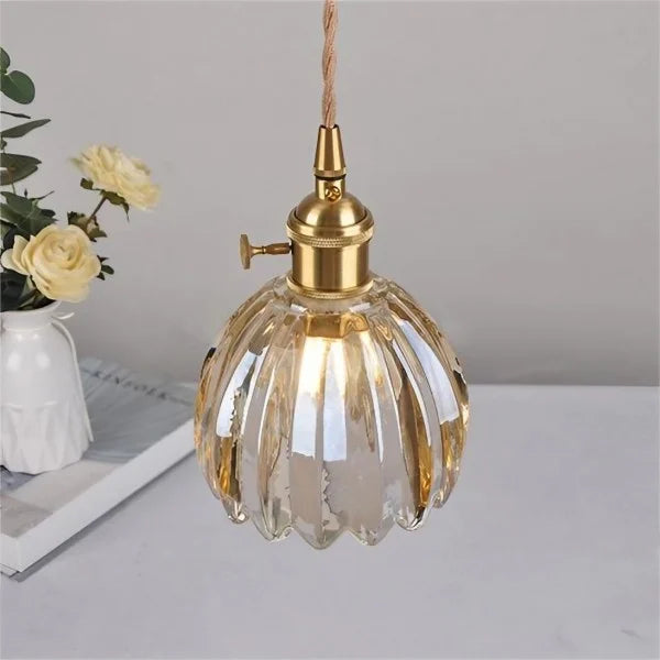 Vintage Style Glass Pendant Ceiling Light