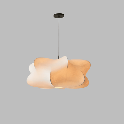 Elegant Asian Silk Hanging Lamp