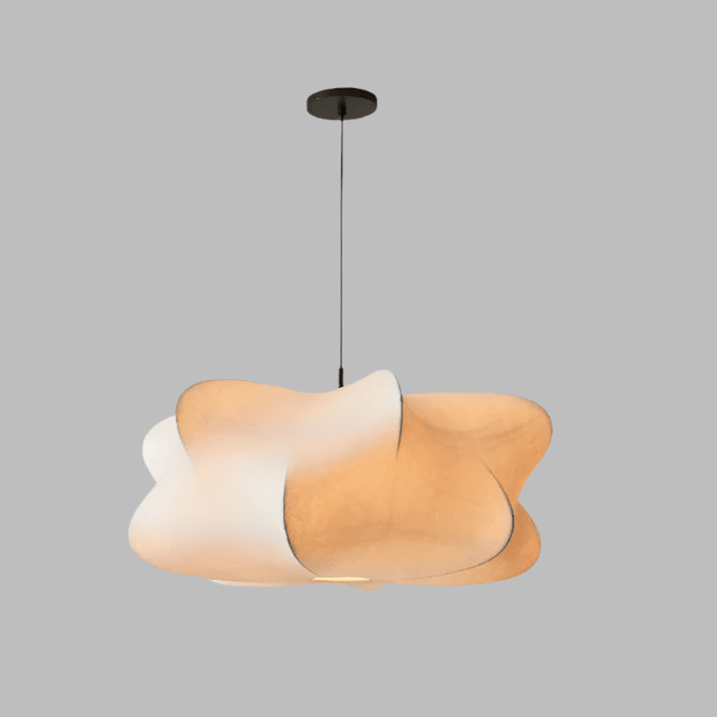 Elegant Asian Silk Hanging Lamp
