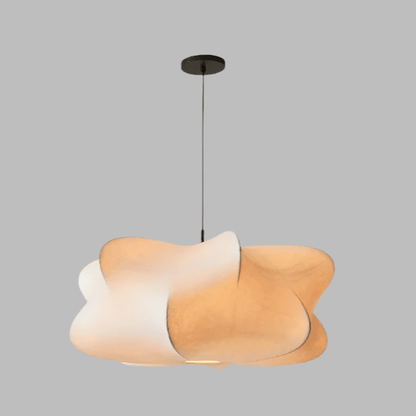 Elegant Asian Silk Hanging Lamp