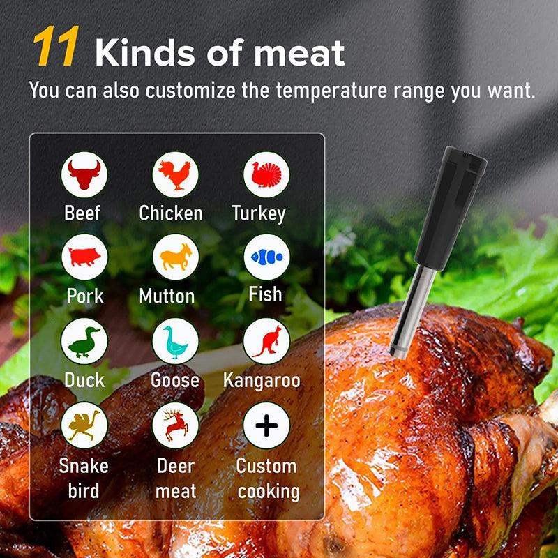 Digital BBQ Meat Thermometer for Perfect Grilling Results