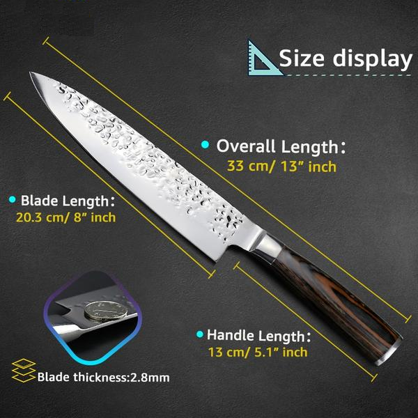 Sharp Japanese Chef Santoku Knife 8 High Carbon Steel