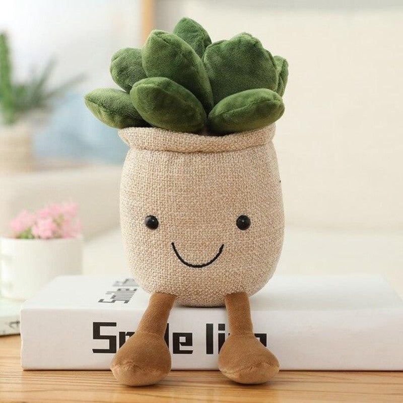 Soft Moonstone Floral Cushion Pot - Fesara
